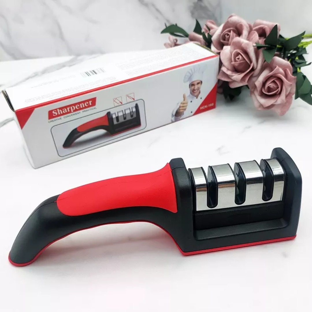 Afilador De Cuchillos Tijera Acero Mango - Imagen 3