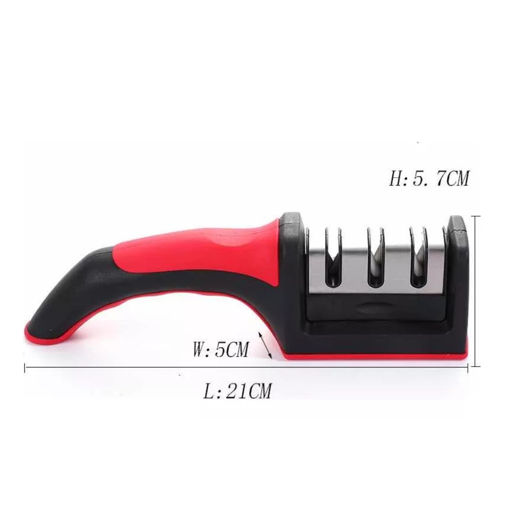 Afilador De Cuchillos Tijera Acero Mango - Imagen 4