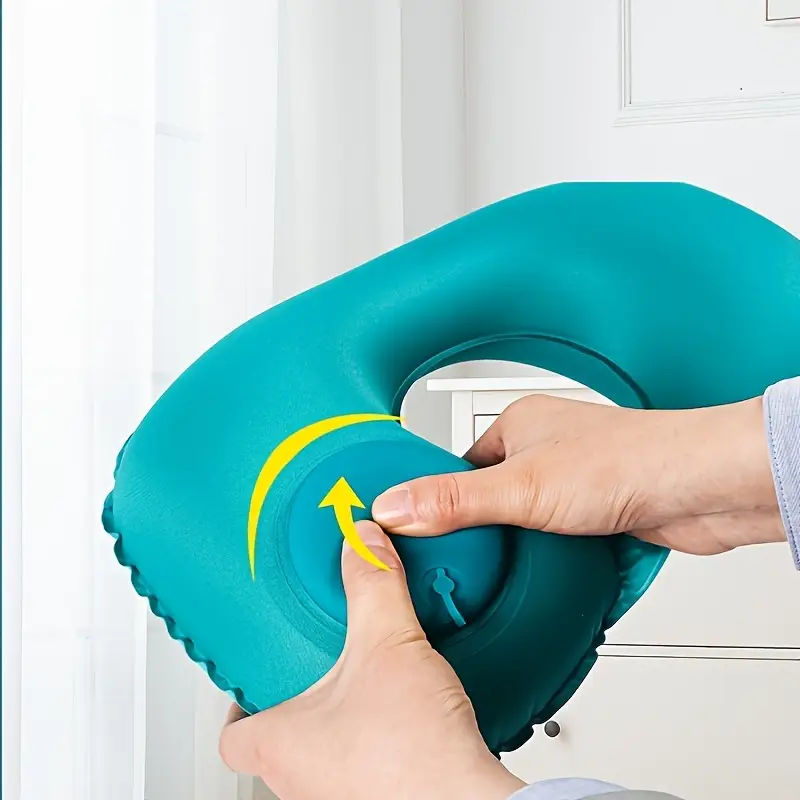Cojín de Cuello en U Inflable Automático – Viaja Cómodo ✈️ - Imagen 3