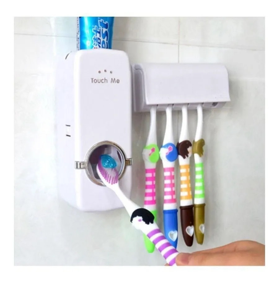 🦷Dispensador de Crema Dental + Porta Cepillos 🚿