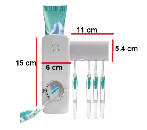 🦷Dispensador de Crema Dental + Porta Cepillos 🚿 - Imagen 3
