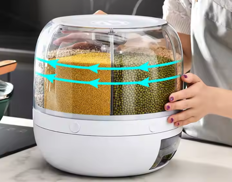 Dispensador Giratorio de Granos 6P 🌾🍚 - Imagen 3