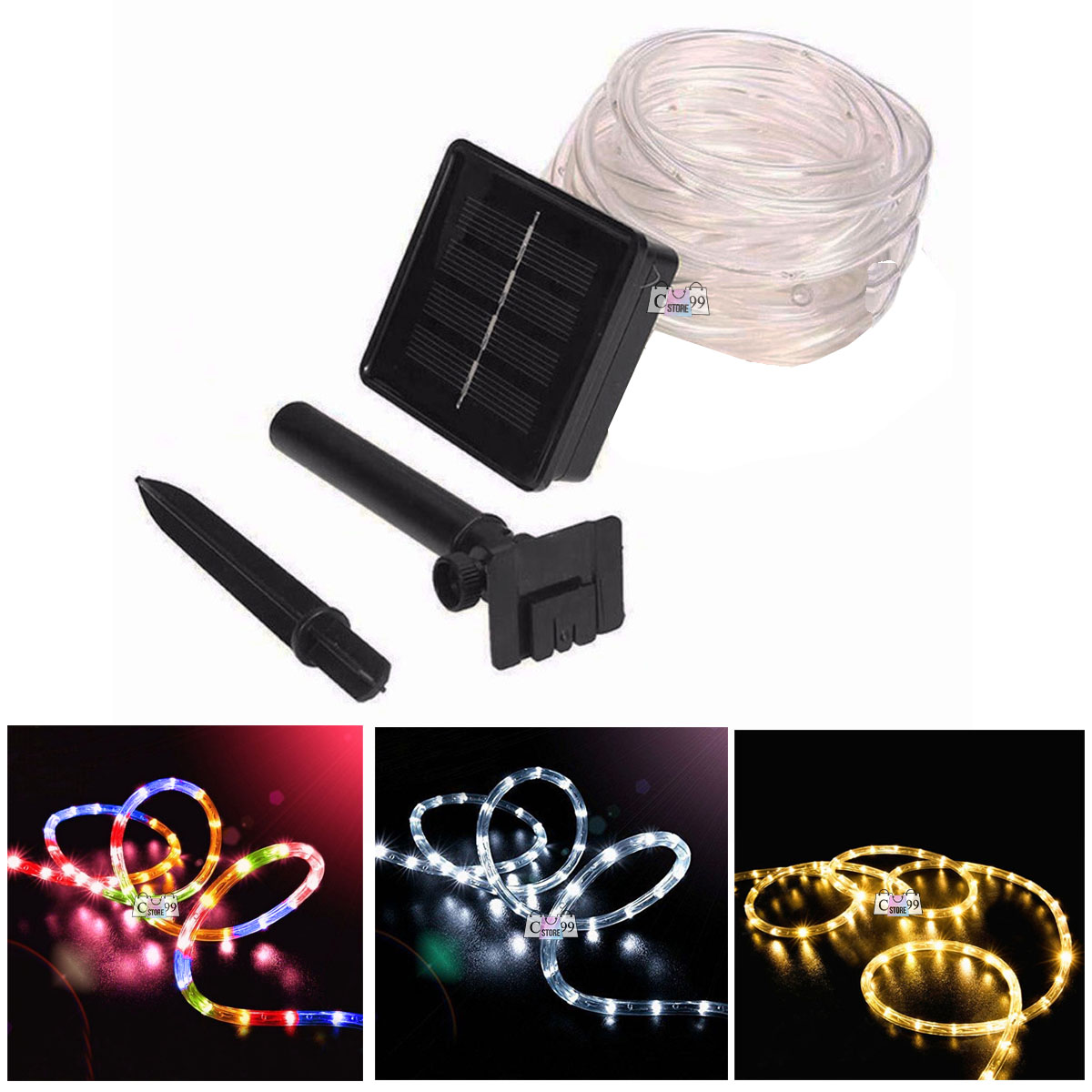Manguera Solar 10m con 100 Luces LED – Decora sin Cables ✨