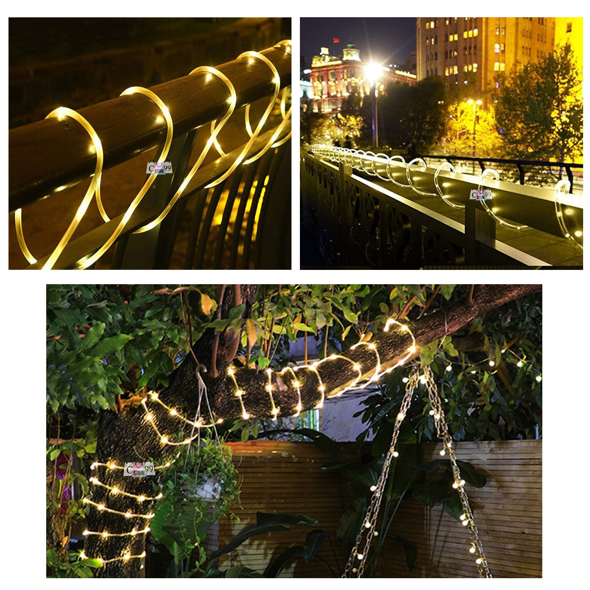 Manguera Solar 10m con 100 Luces LED – Decora sin Cables ✨ - Imagen 10