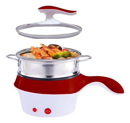 Mini Olla Eléctrica 2 en 1 con Vapor – Cocina Fácil y Rápida 🍲