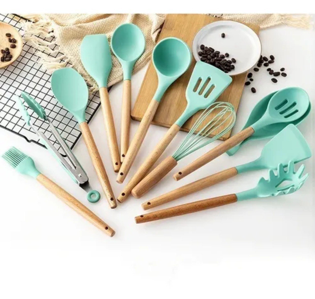 Set de 12 Utensilios de Cocina Silicona Antiadherente - Imagen 6