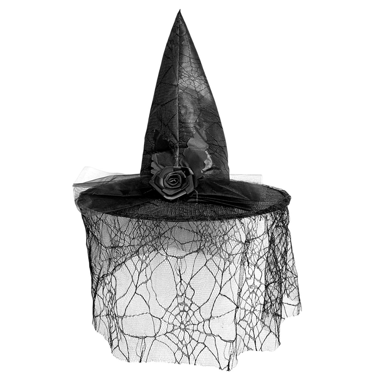 🧙♀️ Sombrero de Bruja con Velo Elegante 🎃 Halloween Mágico - Imagen 2