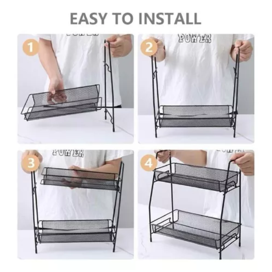 Organizador Metálico 2 Niveles 🧺 Orden y Estilo Total - Imagen 3