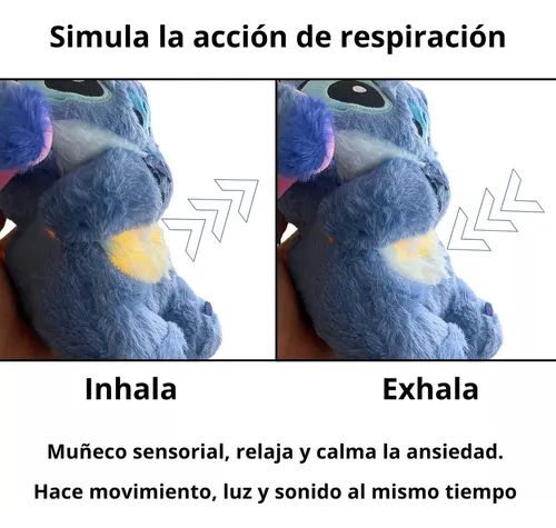Stitch Peluche Interactivo con Luces y Sonido 💙✨ - Imagen 4