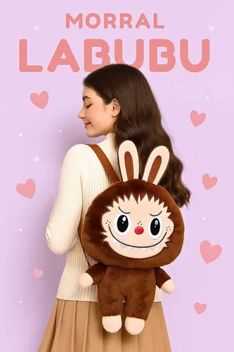 Morral La Bubu Grande Peluche Suave 💖 ¡Ternura y Estilo!