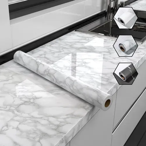 Vinilo Adhesivo Mármol Impermeable para Cocina y Hogar 🤍 - Imagen 2