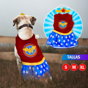 Disfraz Para Mascota De Mujer Maravilla