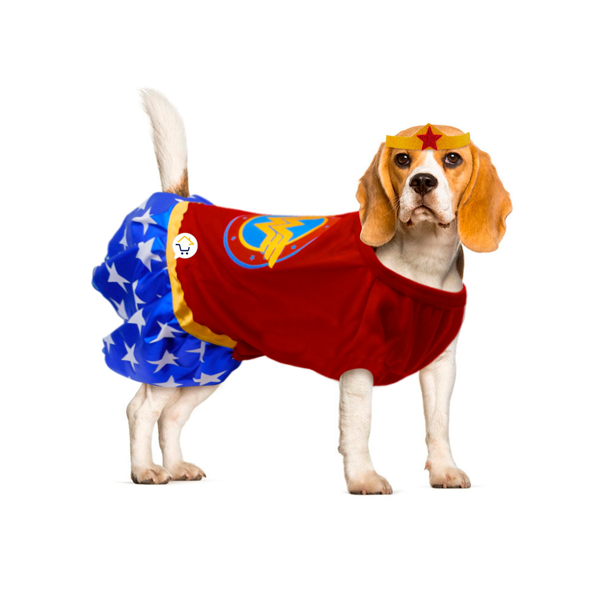 Disfraz Para Mascota De Mujer Maravilla - Imagen 3